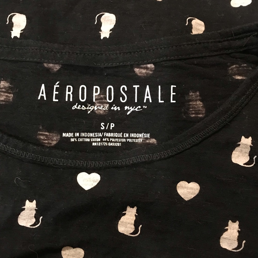 Aeropostale Cat & Hearts Shirt - Picture 6 of 6